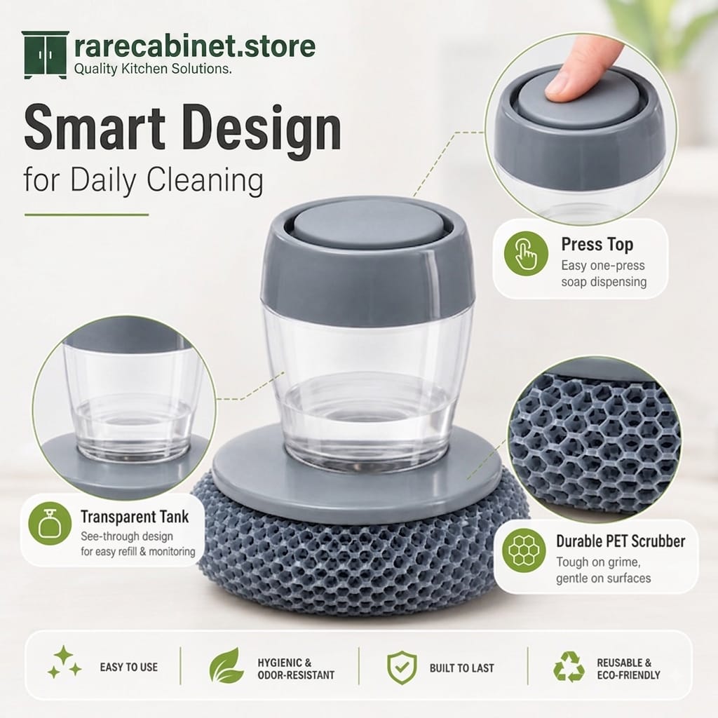 Scrubber with Soap Dispenser